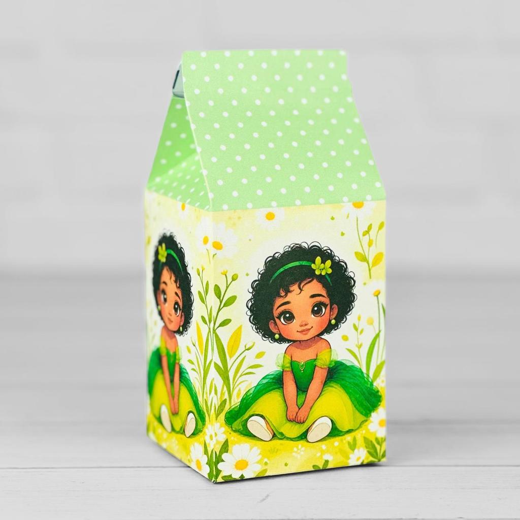 10 Caixinhas Tema  TIANA ´PRINCESA E O SAPO - Lembrancinha Festa Infantil Decoração Aniversário Caixa Milk