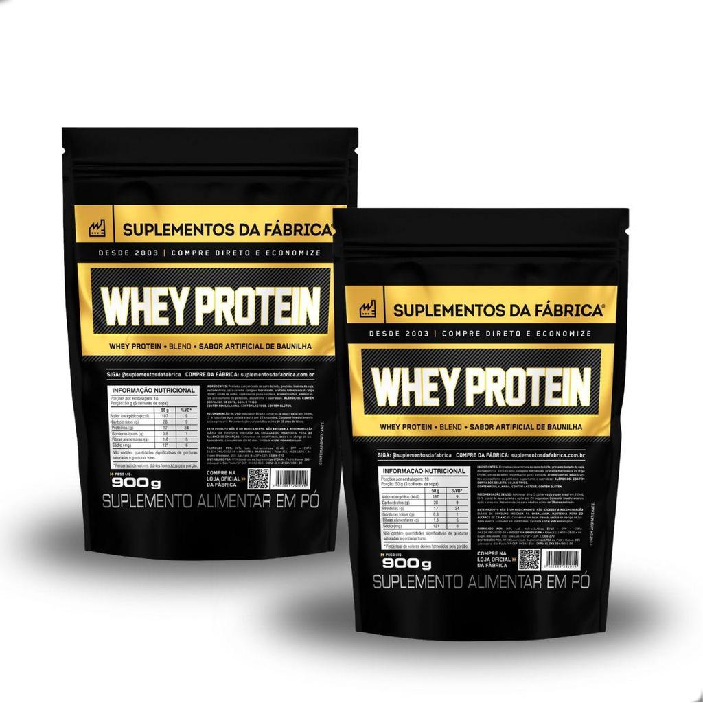 2 Whey Protein ISO Blend Complex 900g Suplemento da Fabrica