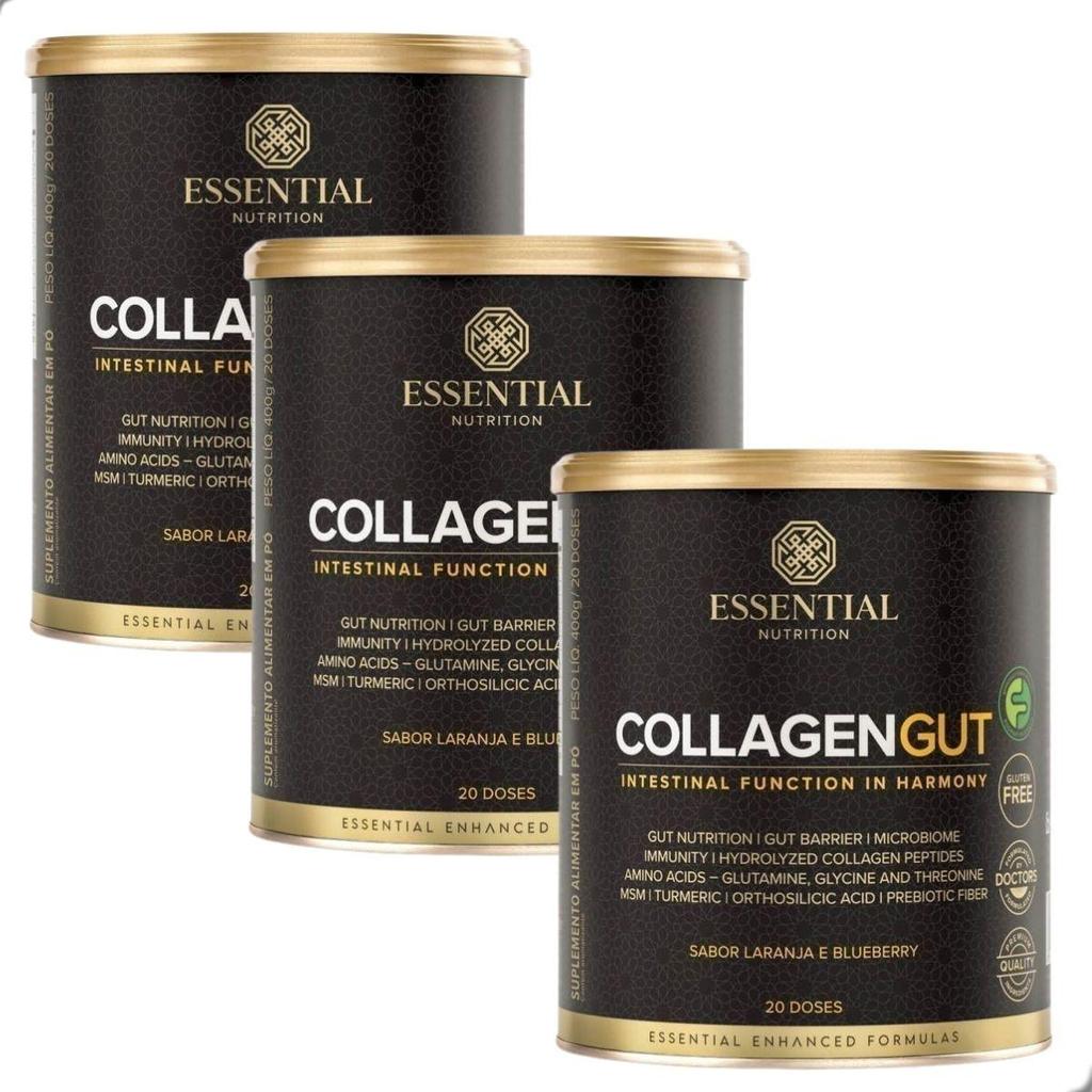 Kit 3x Collagen Gut Intestino 400g - Essential Nutrition