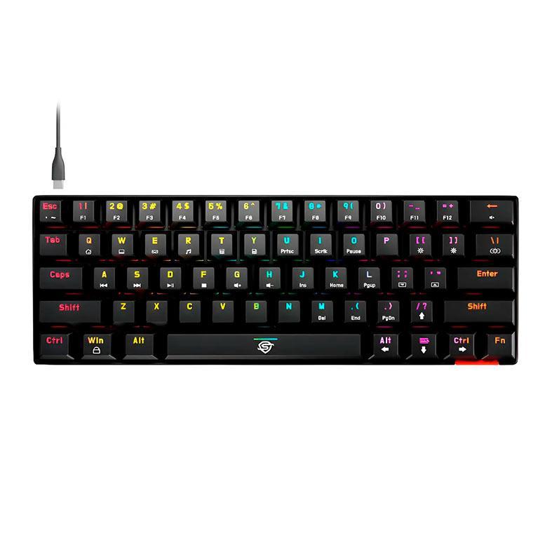 Teclado Mecanico Solid Gear Diamond 60, Rainbow, Switch Outemu Vermelho, Preto, 