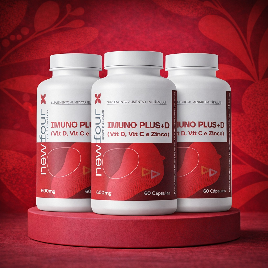 Imuno Plus D 600mg 60 Cápsulas Vitamina D C Zinco Suplemento Alimentar