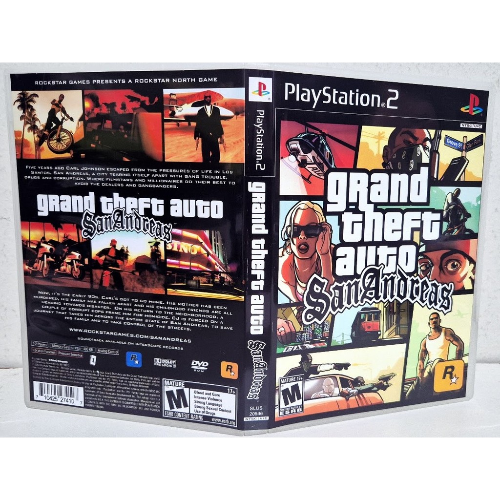 GTA San Andreas PT-BR para PS2 - Midia Fisica — imagem 2 de 2