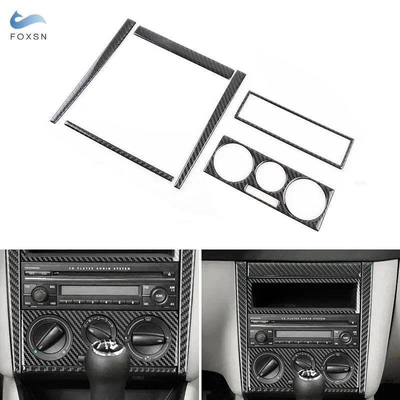 Para VW Golf 4 Jetta Bora MK4 R32 GTI 1999-2004 Controle Central CD AC Ar Condicionado Painel De Rádio Quadro Capa Guarn