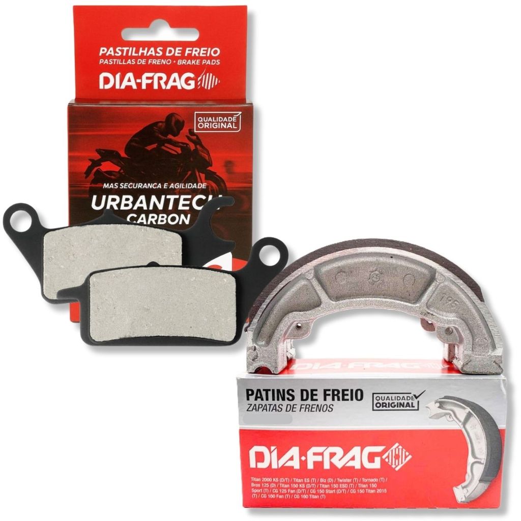 Kit Pastilhas + Lonas de Freio Cg 160 Fan 2025-2026 / Cg 160 Start 2025-2026 Dia