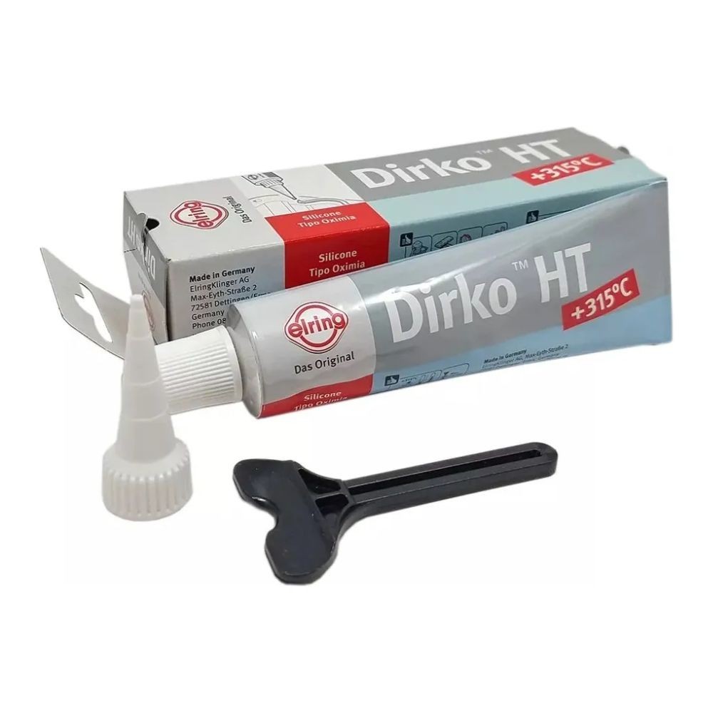 Cola Silicone Alta Temperatura Cinza Dirko 70g Elring