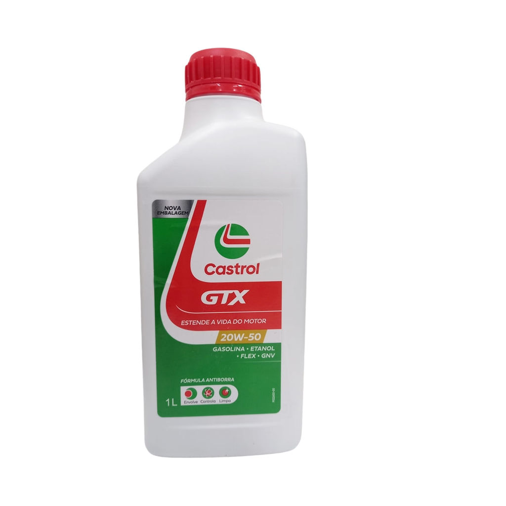 Óleo Lubrificante do Motor Castrol GTX 20W50 SL Anti Borra - 1l