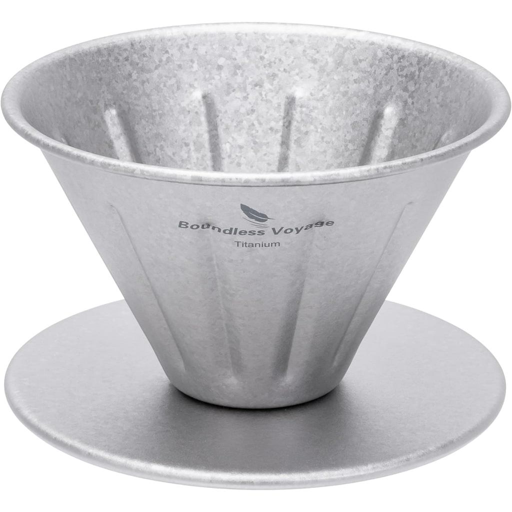 Cafeteira cônica reutilizável sem filtro, gotejador de café manual não elétrico de titânio, cafeteira manual, cafeteira 