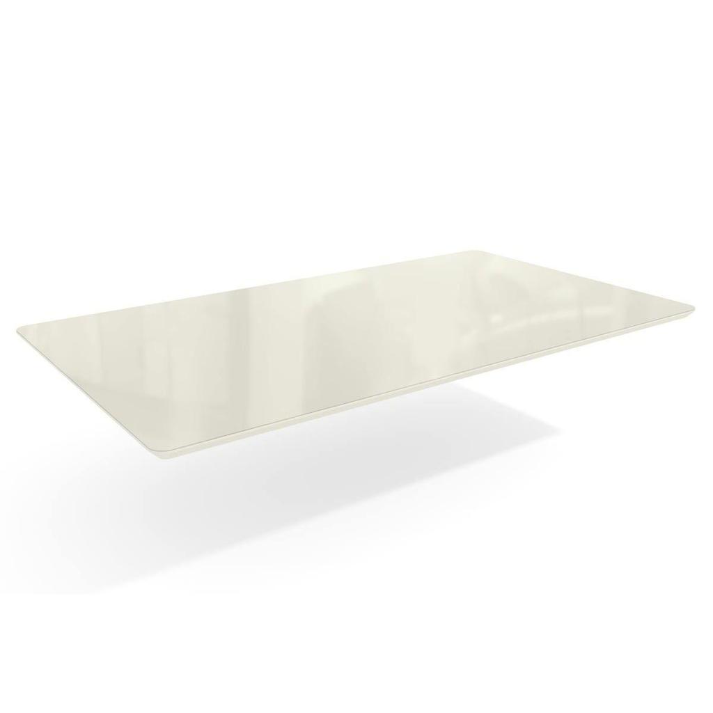 Tampo Mesa Sala de Jantar Madeirado c/Vidro TA56 Retangular 90X160cm Off White c/ Vidro Off White - Kappesberg em Oferta na Shopee