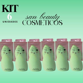 Kit 06 -- 06Unid (06) - Esponja Para Maquiagem Base/Pó/Corretivo Pompom Maquiagem (Cores Disponíveis no Estoque) em Oferta na Shopee
