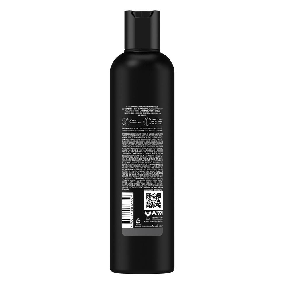 Detalhes do Shampoo TRESemmé Cachos Definidos com 400ml