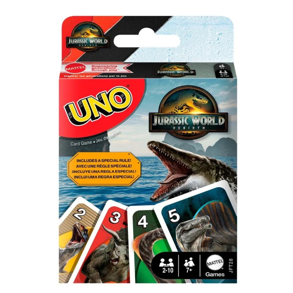 Uno Jurassic World Rebirth Jogo De Cartas JFT28 - Mattel em Oferta na Shopee