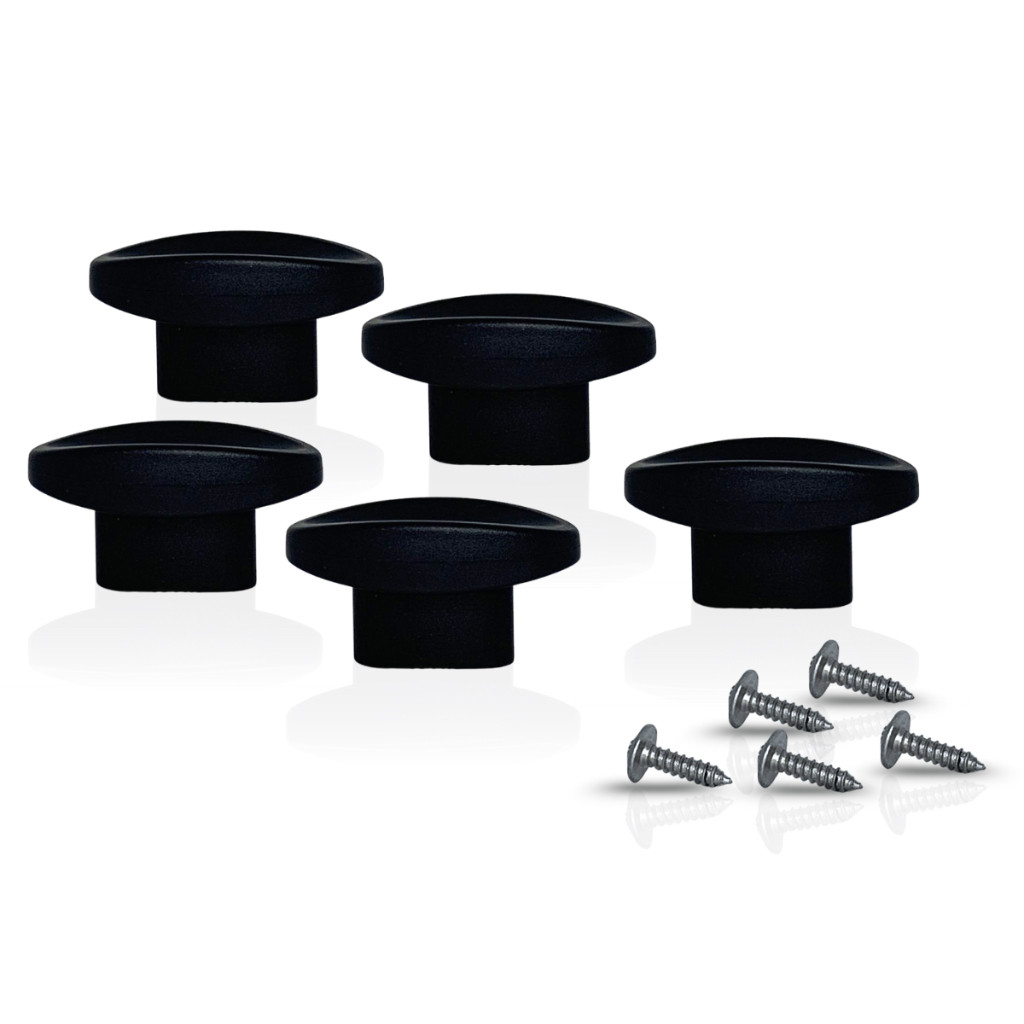 Pomel Puxador de Tampa contém Parafusos 5 peças Preto em Oferta na Shopee