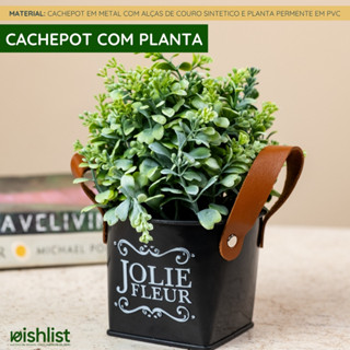 Cachepot Planta Artificial Arranjo Decorativo Elegante Sala Mesa Escritório em Oferta na Shopee