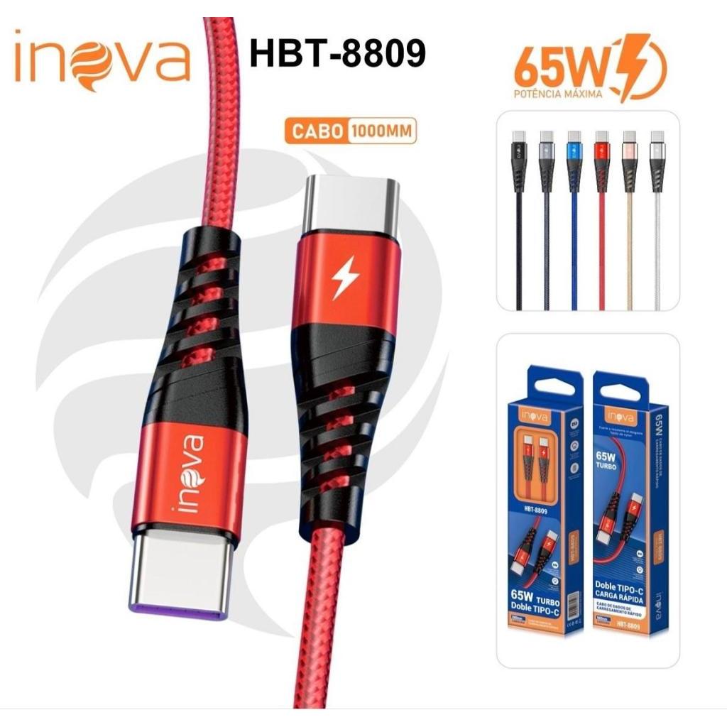 CABO USB-C INOVA 65W 1M HBT-8809 CARREGAMENTO RÁPIDO