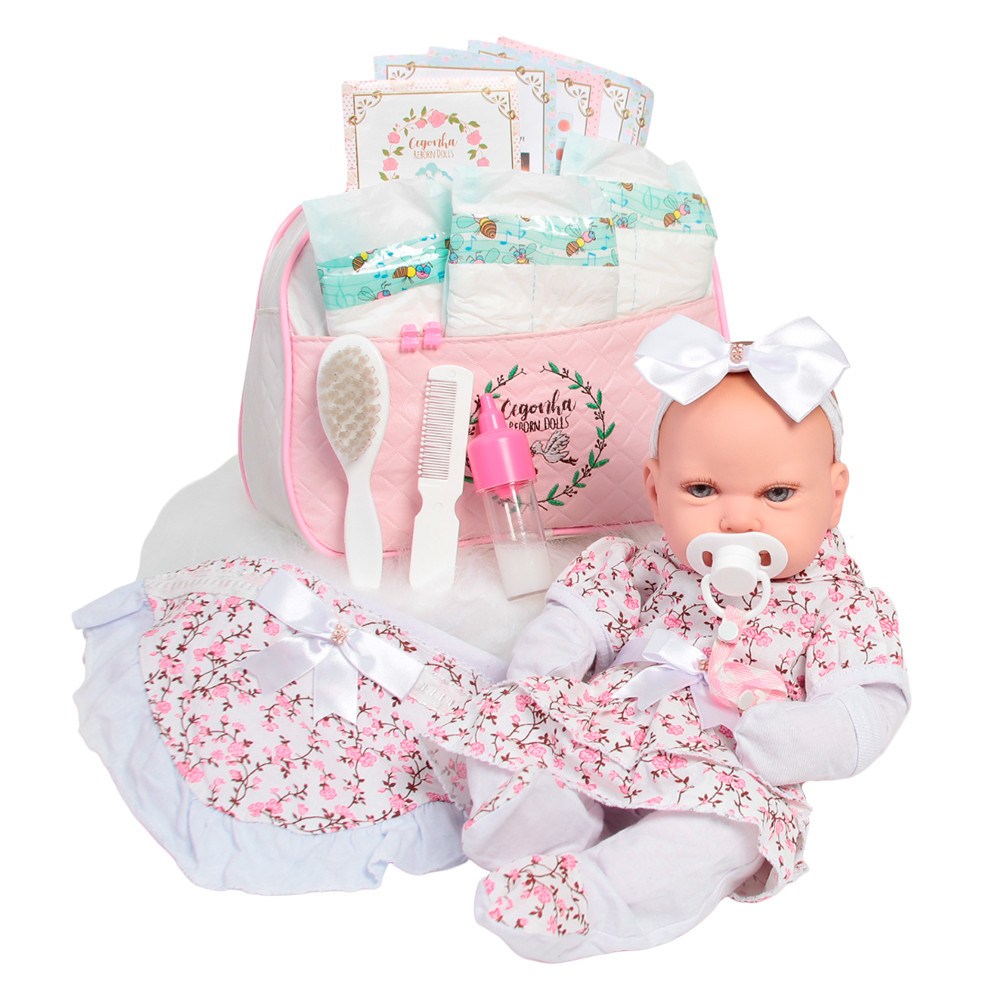 Boneca Reborn Princesa Larinha Enxoval Completo Pode Molhar
