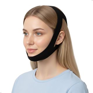 Faixa Anti Ronco Queixeira Apneia Descansar Dormir Para Cabeça Queixo Pescoço Sono em Oferta na Shopee