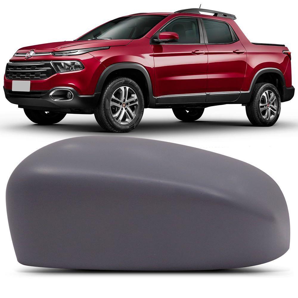 Capa do Retrovisor Fiat Toro 2016 2017 2018 com Primer Metagal Lado Esquerdo (Motorista)
