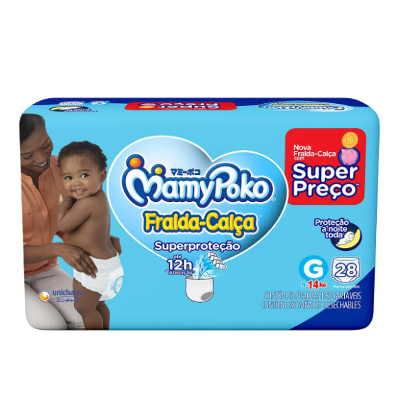 MamyPoko Fralda-Calça Superproteção G 28 Unidades