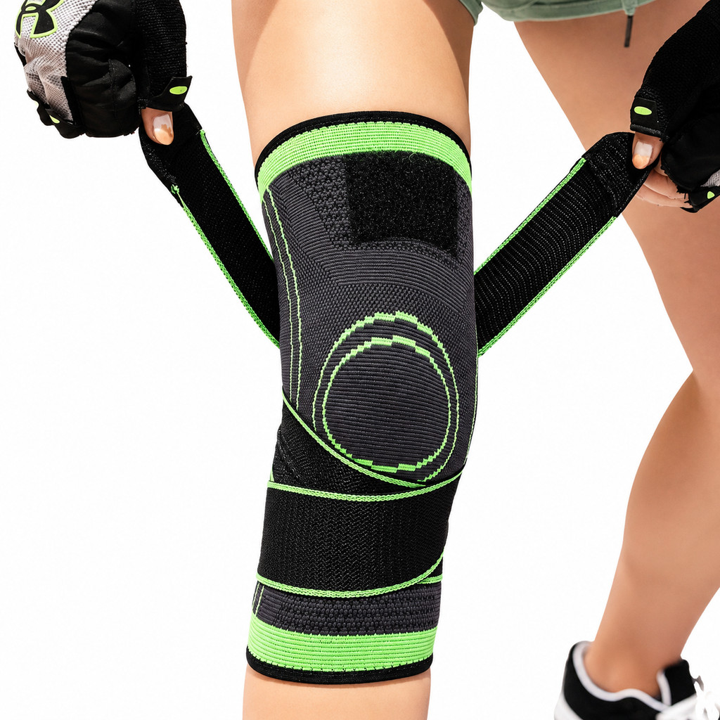 Joelheira Esportiva com Compressão Ajustável Suporte para Joelho Academia Corrida Fitness
