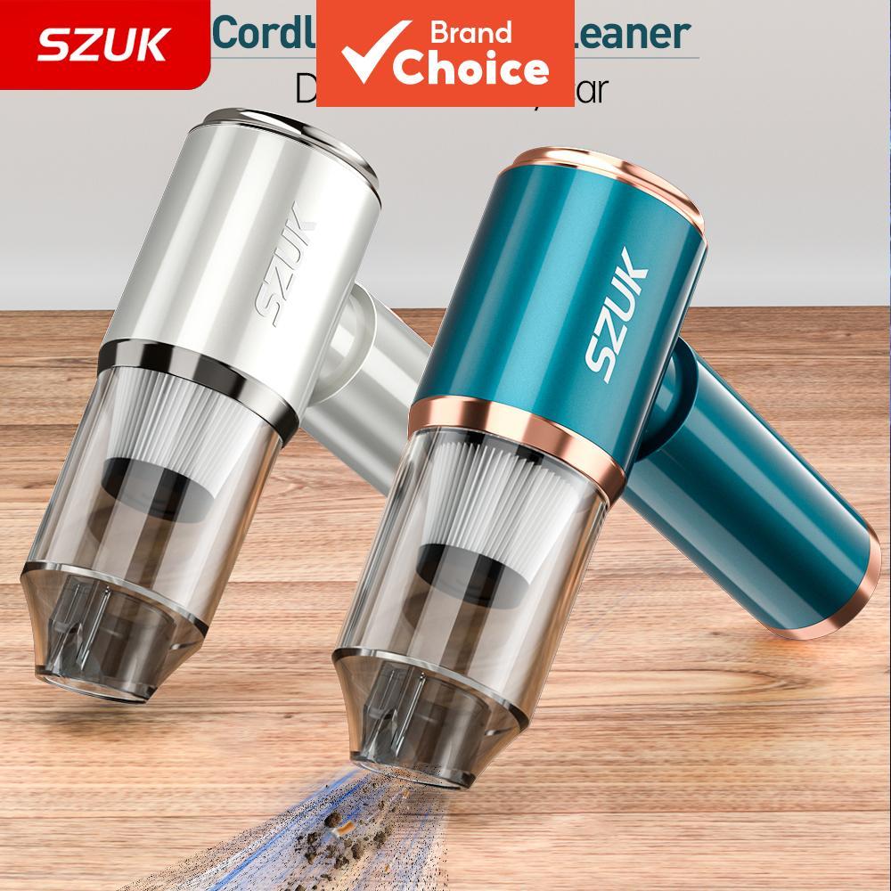 Aspirador de Carro SZUK, Limpador de Sucção Potente, Mini Portátil Sem Fio Recarregável