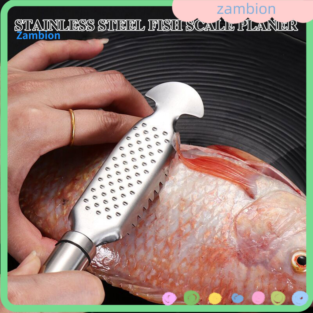 Fish Scaler Tool Stainless Steel with Double-row Grooves Ergonomic Handle Scraper for Easy and Efficient Scale – Durab