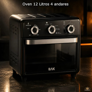 Forno e Air Fryer Oven Preto Útil Eletro 12L 220V