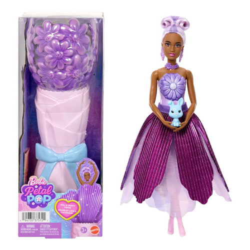 Boneca Barbie Flores Roxas - Petal Pop Pétalas  Mattel