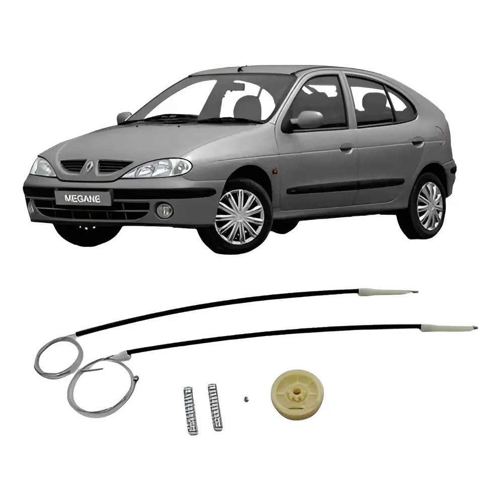 Kit Cabo Aço Reparo Máquina Elétrico Megane Antigo Dianteiro