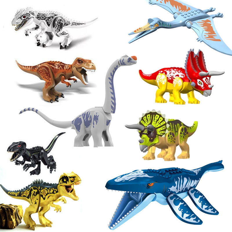 [Grande 28-32cm] Blocos de construção montando dinossauros/brinquedos educativos infantis/tiranossauro Rex modelo criati