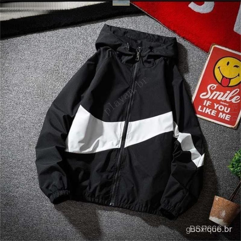 (duyonglin111) Jaquetas Masculinas De Hip Hop , Corta-Vento Quentes Com Zíper , Casaco Grande Capuz , Casual , Harajuku