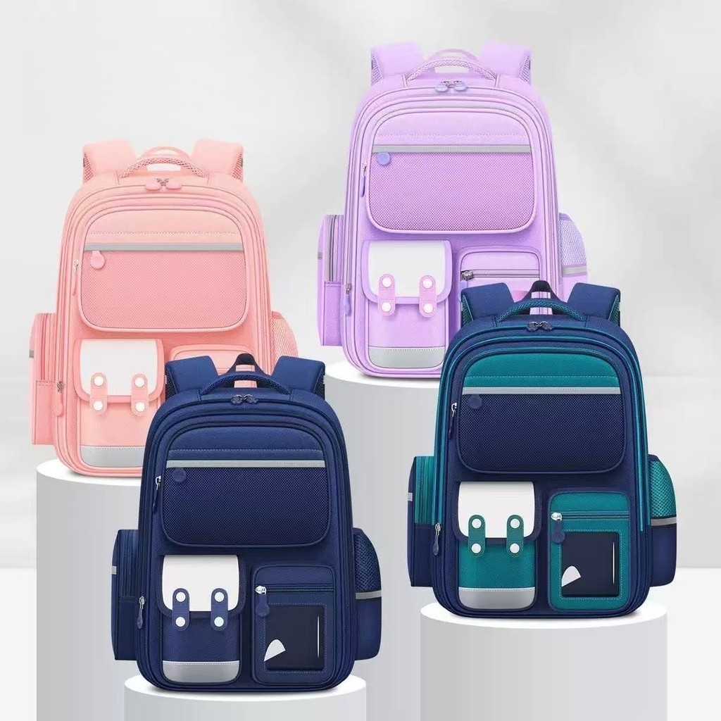 Mochilas escolares para alunos do ensino fundamental, meninos e meninas do primeiro ao sexto ano LS