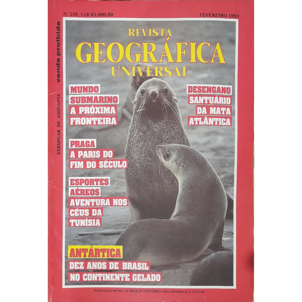Revista Geográfica Universal nº 218 Fevereiro 1993 de Bloch 7999412