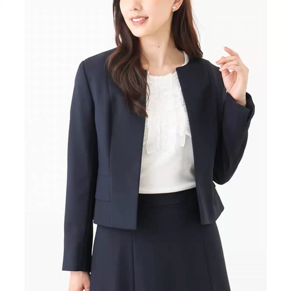 Jaqueta e vestido simples combinado estilo OL da marca Gui C208