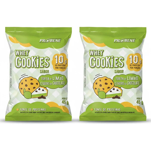 Kit 2 Whey Cookies Proteico Torta De Limão 45g Probene