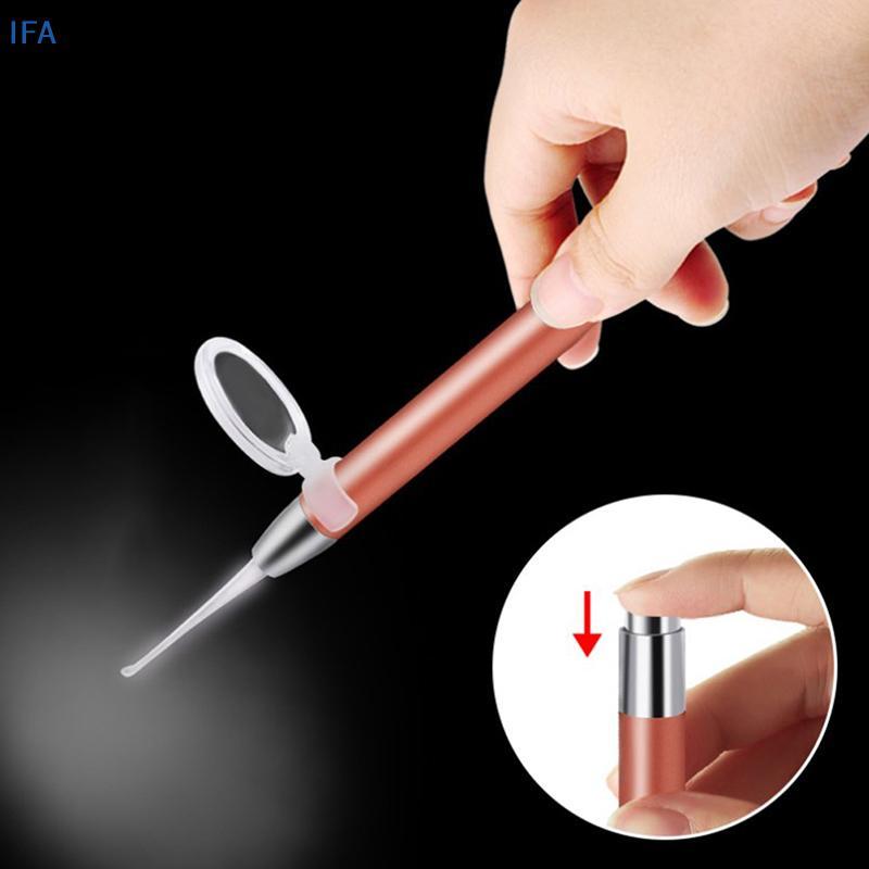 IFA LED Ferramenta De Limpeza Para Remoção De Cera De Ouvido De Bebê Lanterna Earpi Endoscópio Penlight Removedor Colher