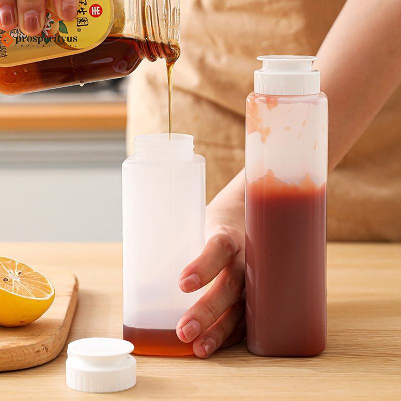 [PPTS] 200/300ml Condimento Squeeze Bottle Ketchup Mostarda Garrafa Transparente Maionese Dispensador De Mel Recipiente