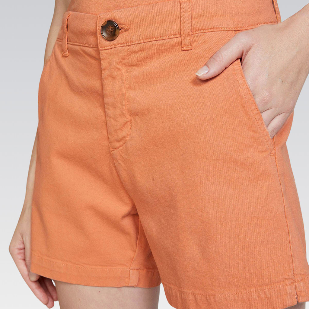 Shorts Básico Feminino Chino Sarja Cintura Média HERING Original Moda Conforto Estilo Qualidade