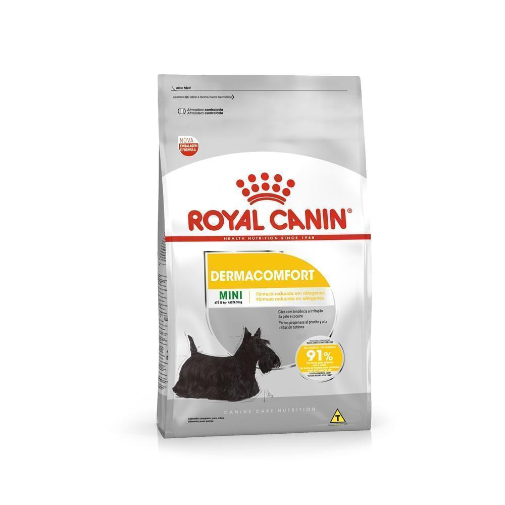Ração Seca Royal Canin Mini Dermacomfort para Cães Adultos ou Idosos de Porte Pe