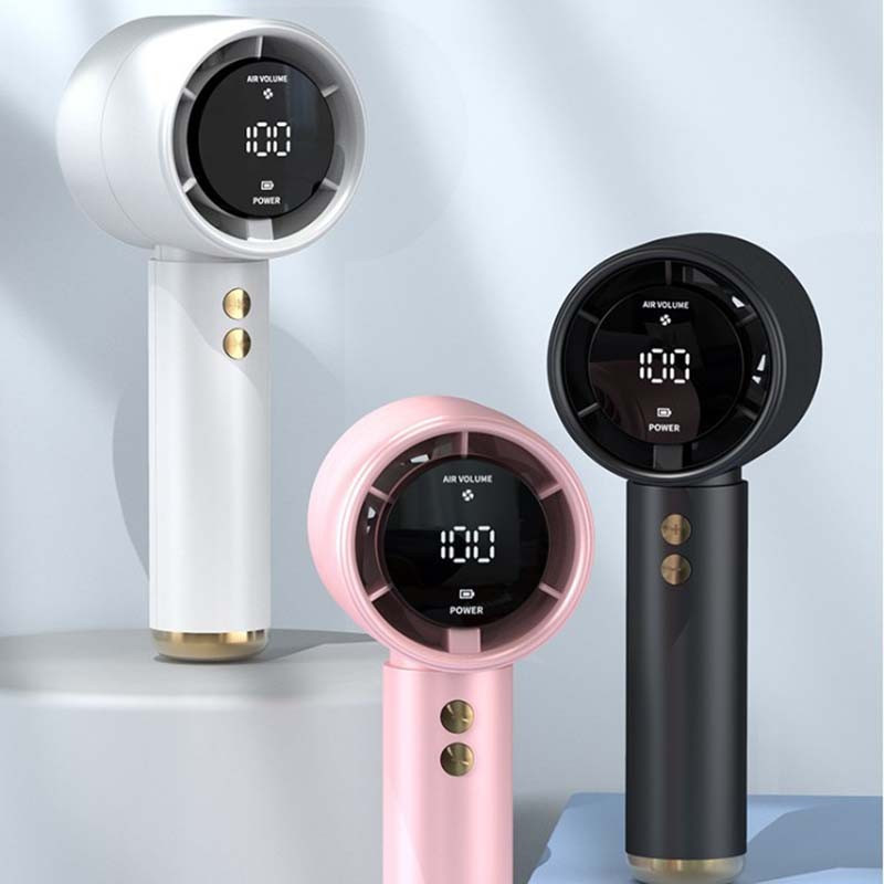 Novo ventilador portátil de alta velocidade N68 com 100 velocidades, mini ventilador turbo recarregável USB, ventilador 