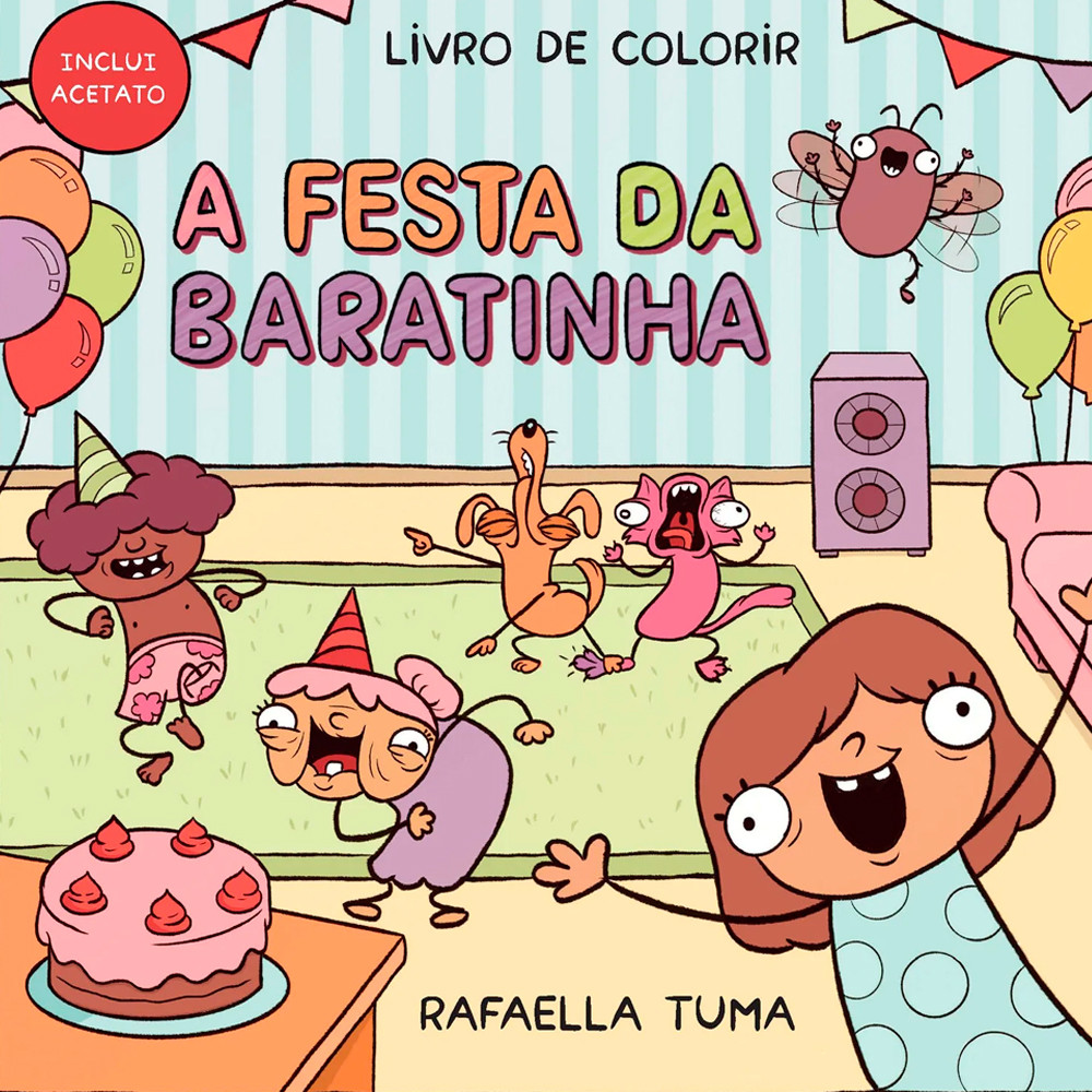 A Festa da Baratinha | Livro de Colorir | Rafaella Tuma em Oferta na Shopee