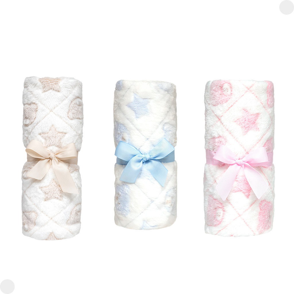 Mantinha Infantil Ursinho Azul Bege Rosa 18071 - Buba em Oferta na Shopee