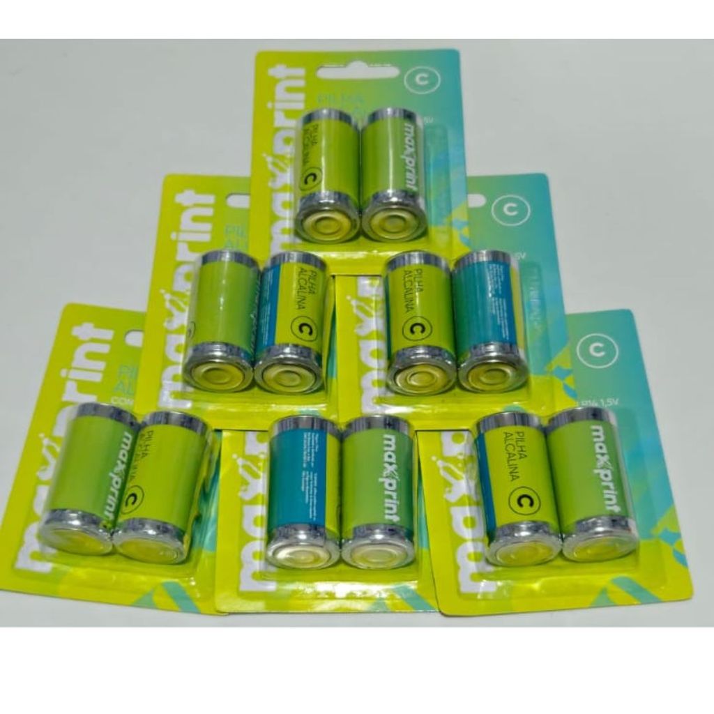 Kit 2 Pilhas C Alcalinas Bat. Para Controle e Eletrônicos