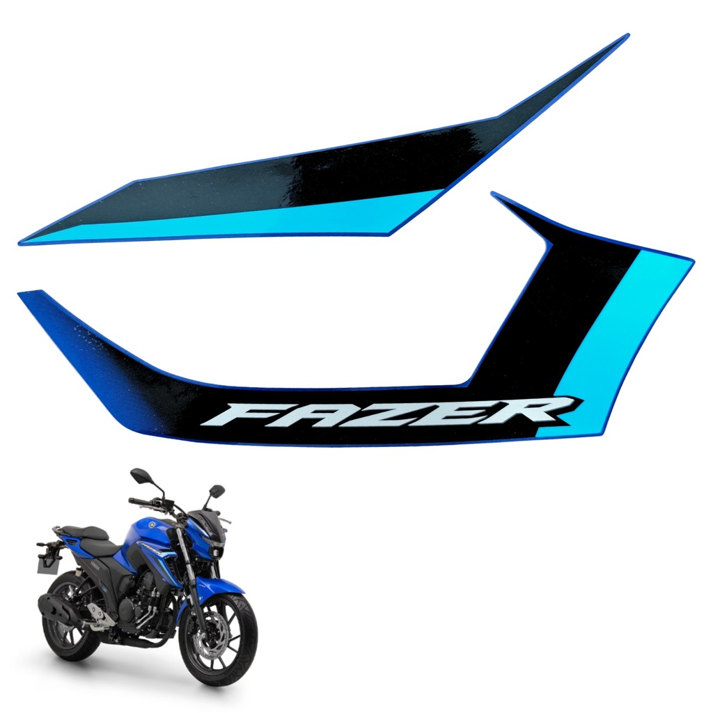 Adesivo Emblema Aba Tanque Direito Fazer Fz25 250 2025 Azul Metálico
