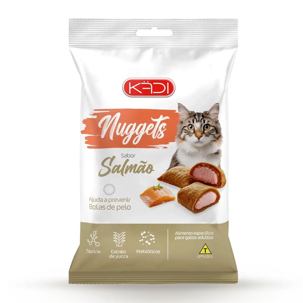 Snack Kadi Nuggets Salmão para Gatos 20g Petisco Gato