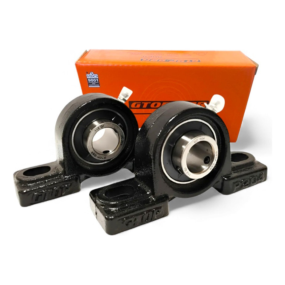 2 Kits Ucp 204 Mancal Pedestal + Rolamento Para Eixo 20mm em Oferta na Shopee