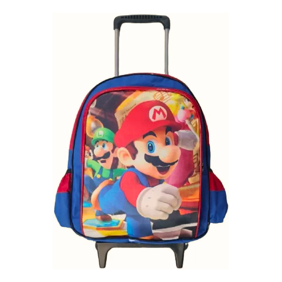 Mochila Mario Bros Games Rodinhas Infantil Juvenil 