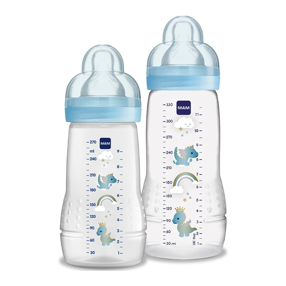 Kit 2 Mamadeiras MAM Easy Active Azul