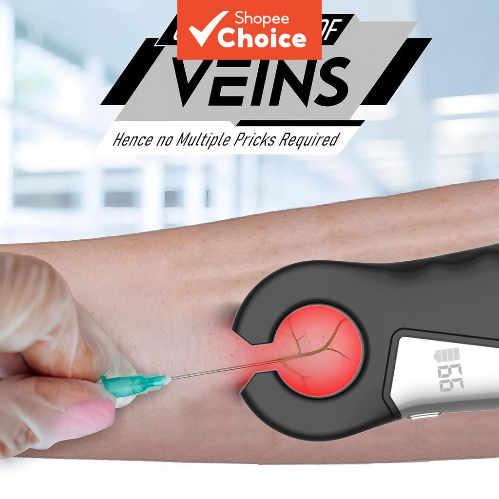 Localizador de Veias LED Portátil - Visor de Veias Luz Vermelha Localizador de Acesso IV Lanterna de Flebotomia -
