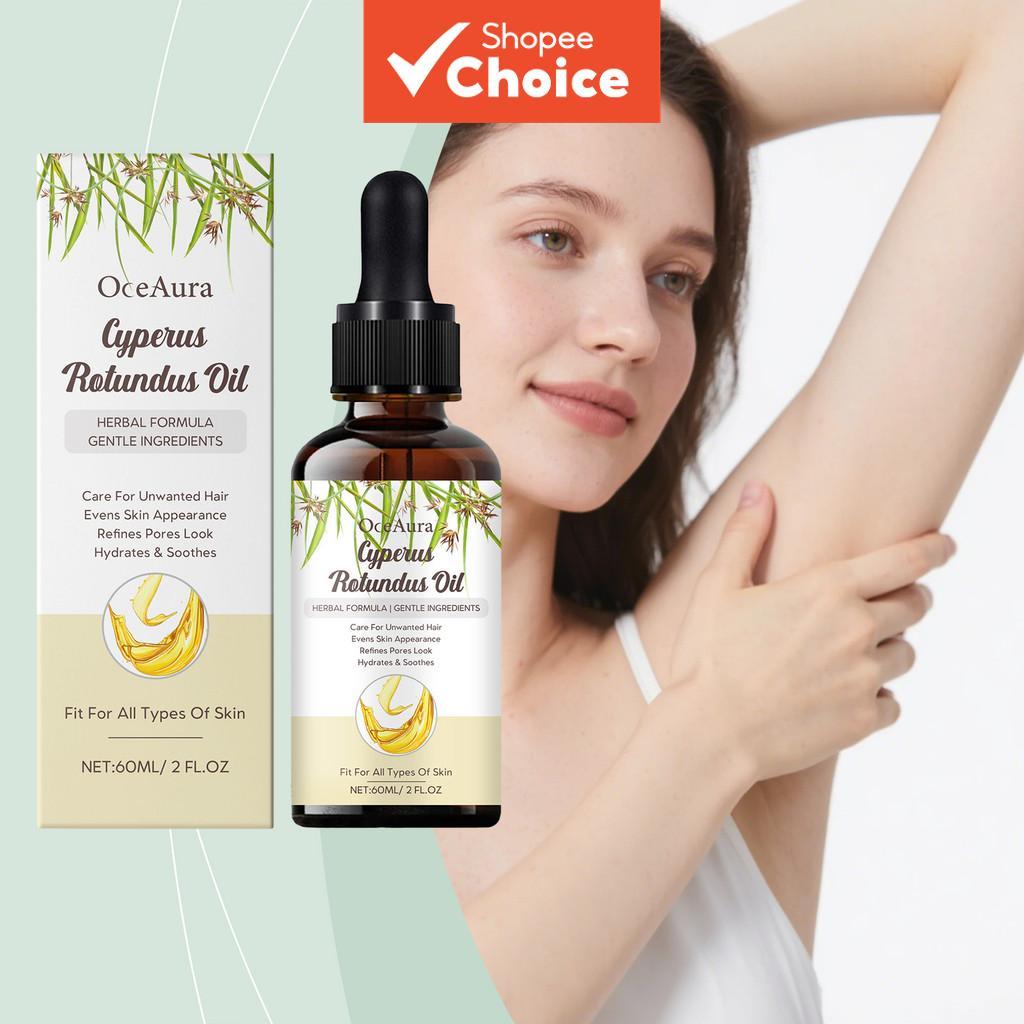 Óleo Avançado de Depilação Botânica para o Corpo, Limpeza Suave e Pele Sedosa, Óleo Nutritivo Pré & Pós-Depilação, 60ML