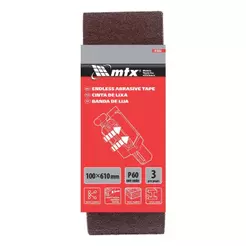 Cinta de Lixa MTX P60 60x610x100mm 3 Unidades Óxido Alumínio